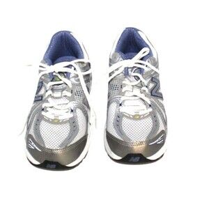 New Balance 840 Shoes Womens 6.5 Gray Blue Wite Lace Up Sneakers Running Abzorb